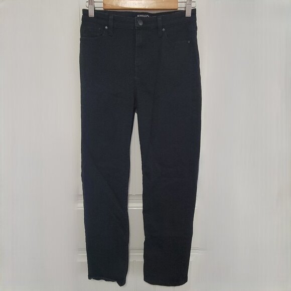 Buffalo David Bitton Women's Alyssa High Rise Straight Jeans Stretch Black 4/27 - Picture 1 of 9